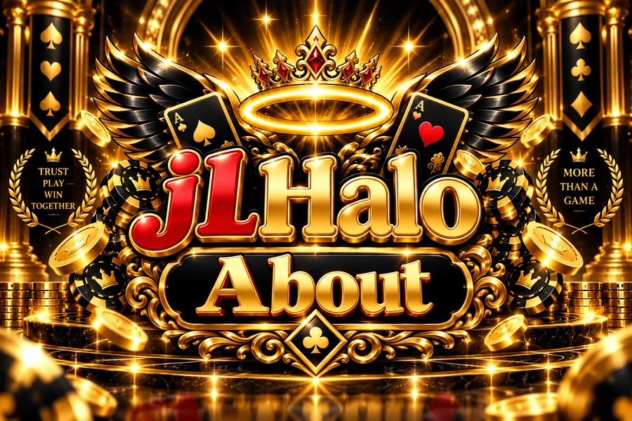 jlhalo black-and-gold illustration: website information