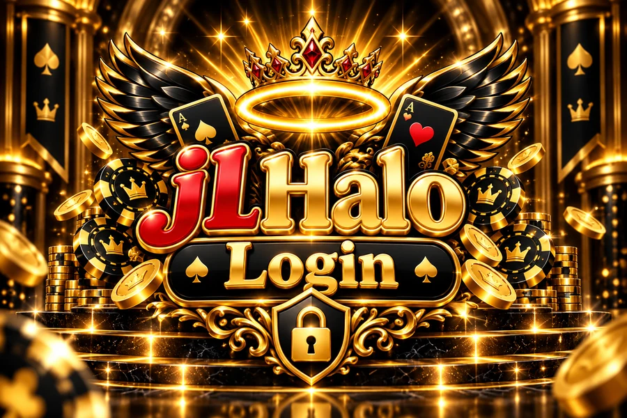 jlhalo black-and-gold illustration: account sign-in